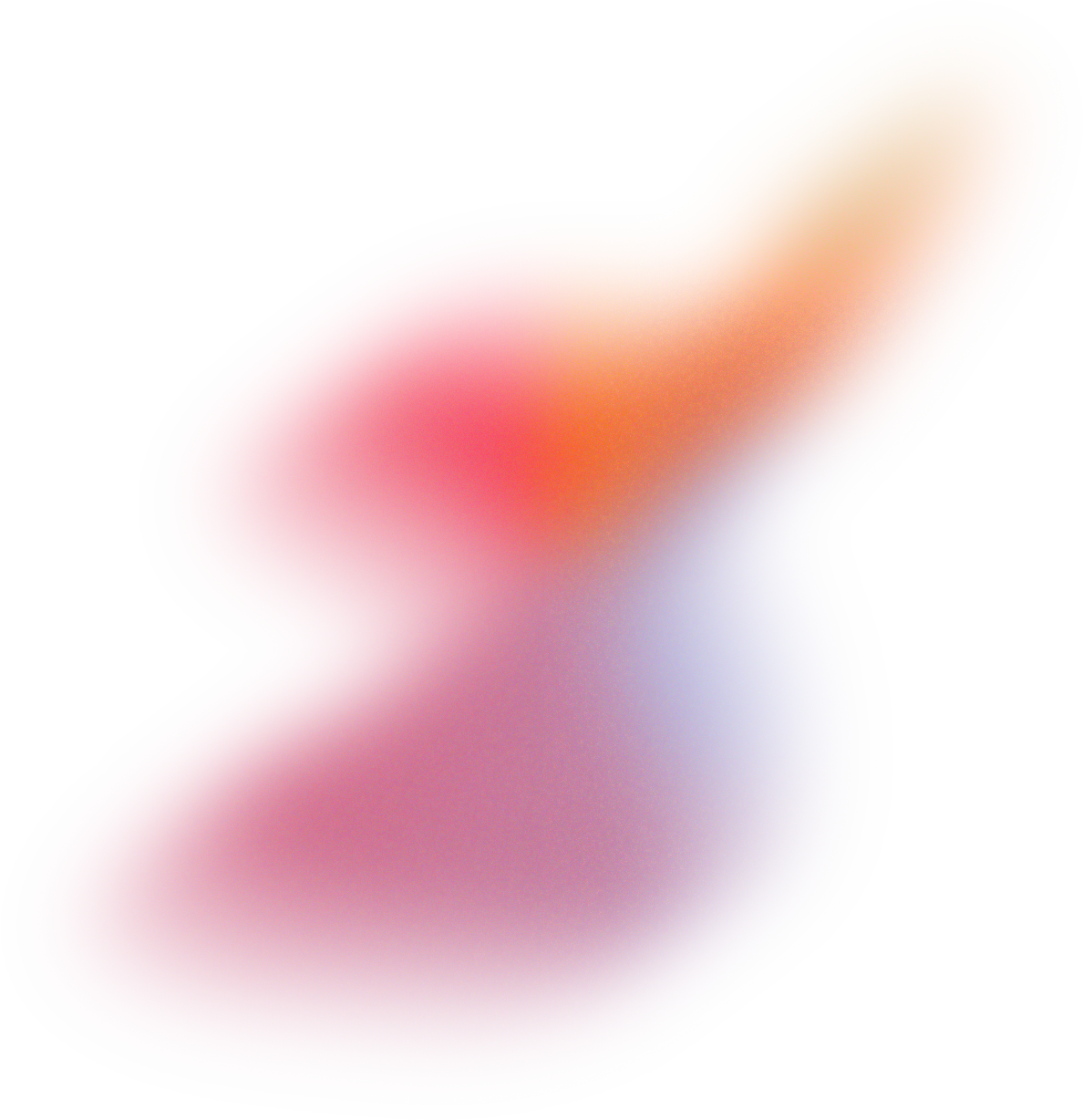 Glowy Gradient Abstract Brush Stroke Blob